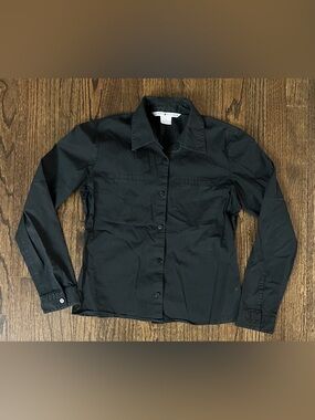 Tommy Hilfiger Black Button-Front Dress Shirt